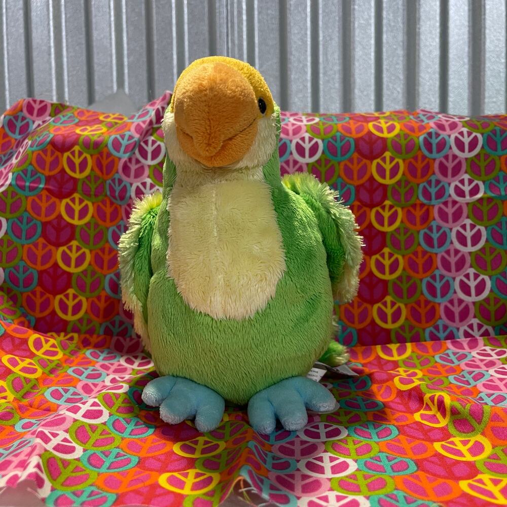 Green and Yellow Parakeet HM354 No Code Webkinz Plush by Ganz